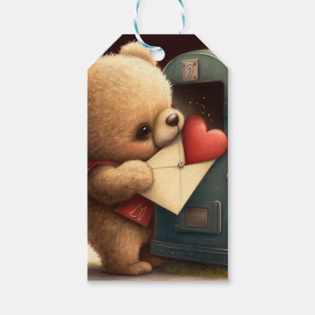 Var min märkre för valentinpresenter presentetikett (Framsidan)