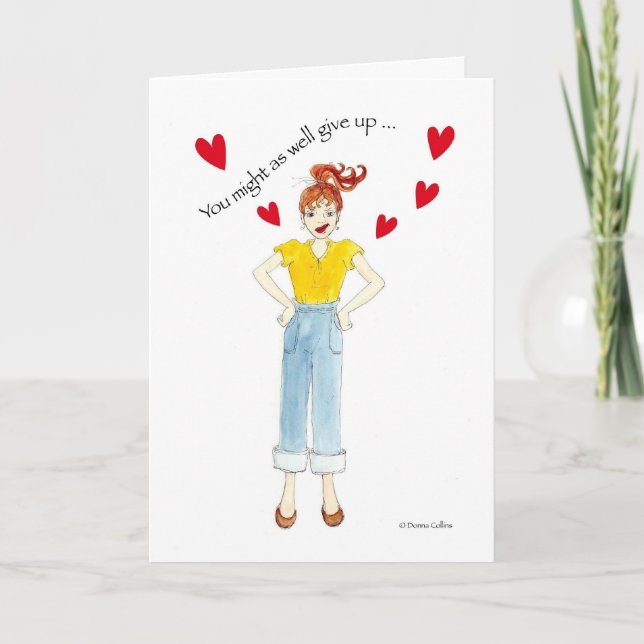 Var min med Hearts Valentine Card Helgkort (Framsida)