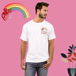 Var min Rainbow Valentine Romantic Heart Rustic Ro T Shirt