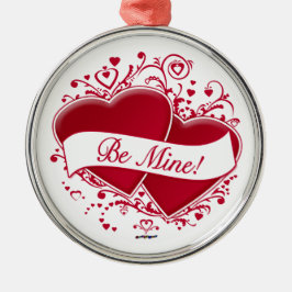 Var min! Red Hearts Julgransprydnad Metall