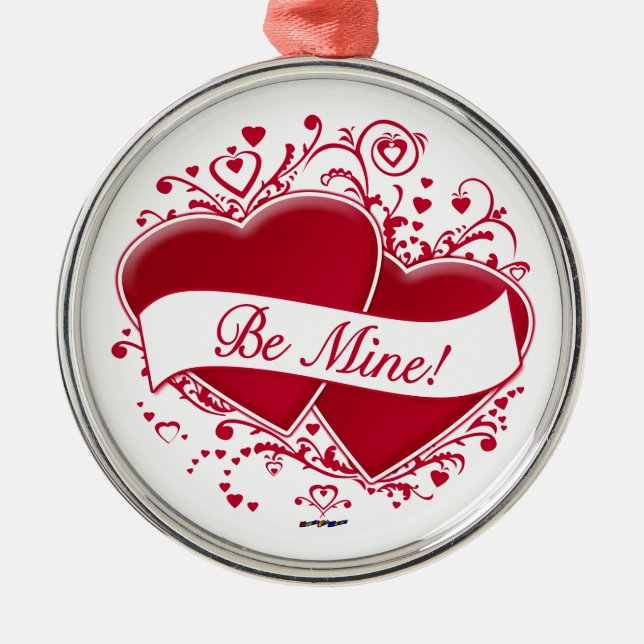 Var min! Red Hearts Julgransprydnad Metall (Framsidan)