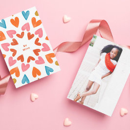 Var min Retro Hearts Classroom Valentine Inbjudningar