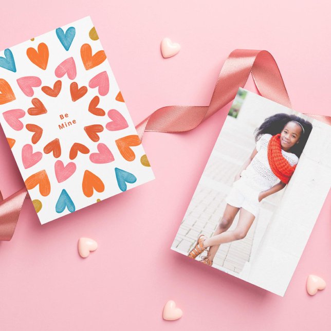 Var min Retro Hearts Classroom Valentine Inbjudningar (Skapare uppladdad)