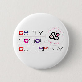 "Var min sociala fjäril" knäppas klämmer fast Knapp