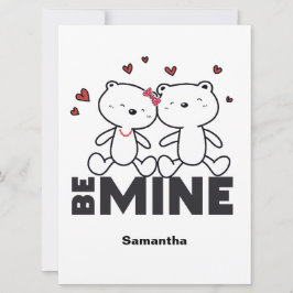 VAR MIN - Söt modern personlig Alla hjärtans dag  Julkort