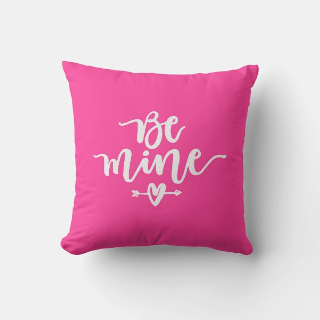 Var min typografi Rosa Dekorativ kudde (Framsida)