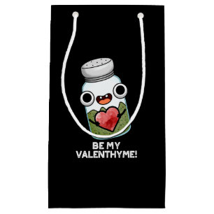 Var min Valen-thyme Funny Valentine Pun Mörk BG