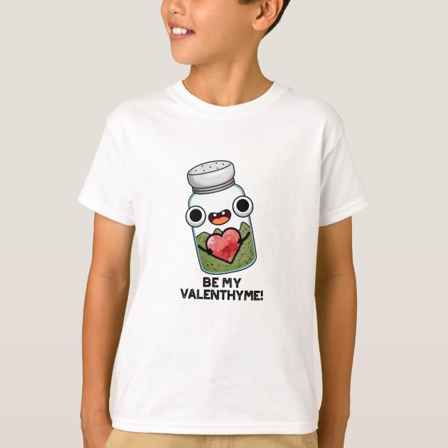 Var min Valen-thyme Funny Valentine Pun T Shirt (Framsida)
