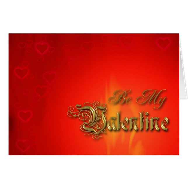 Var min valentin hälsningskort (Framsidan Horizontal)