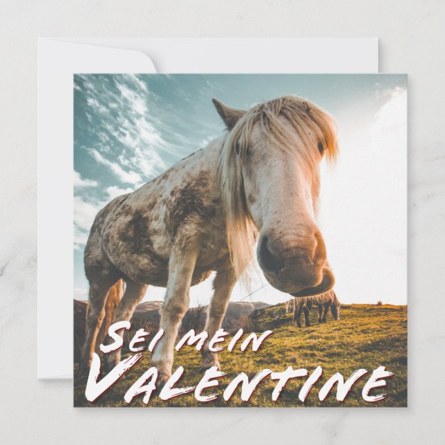 Var min Valentin med häst som tittar (Framsida)