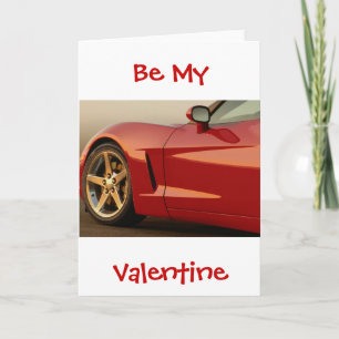 Var min valentin röda Corvette Helgkort