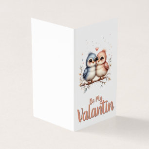 Var Min Valentin – söta kärleksfåglar valentin-kon Kort