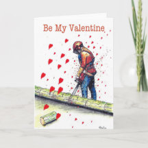 Var min Valentine Arborist Träd Surgeon Chainszon