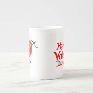 Var Min Valentine Bone China Hjärtmugg Benporslin Mugg