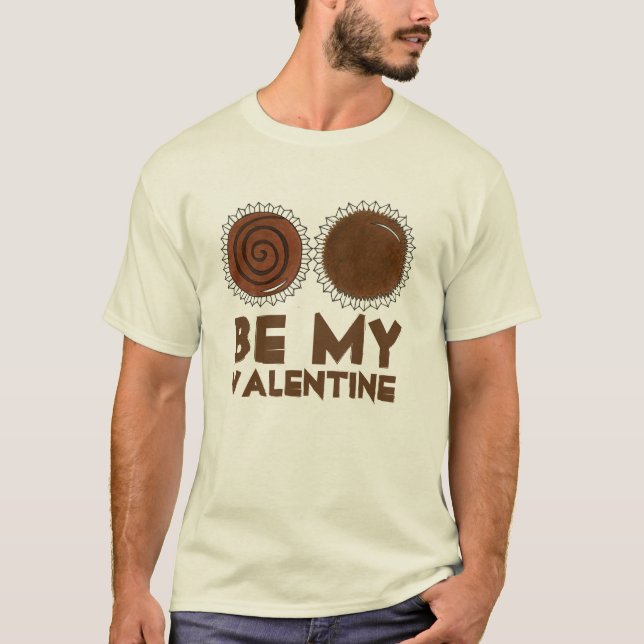 Var min Valentine Chocolate Bon Candy Chokohol Tee Shirt (Framsida)