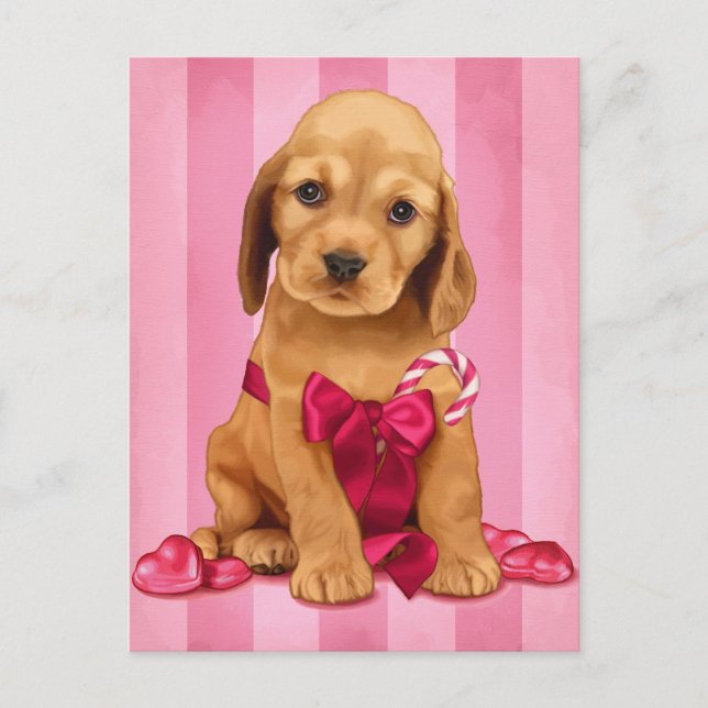 Var min Valentine Cocker Spanska Helg Vykort (Framsida)