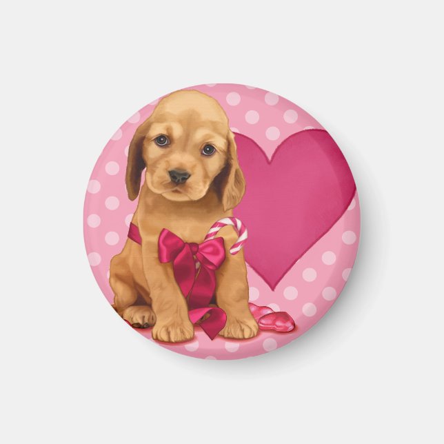 Var min Valentine Cocker Spanska Magnet (Framsidan)