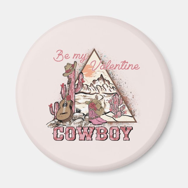 Var min Valentine Cowboy Magnet (Framsidan)