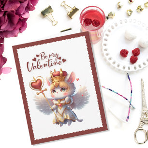 Var min Valentine Cute Chibi Cat Valentine Helgdag Kort