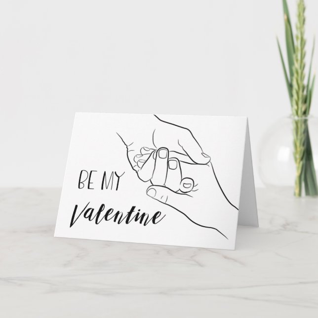 Var min Valentine Cute Kärlek Valentines day Helgkort (Framsida)