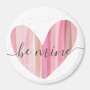Var min Valentine Cute Rosa Textured Heart Magnet