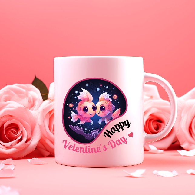 Var min Valentine? - Enchanted Kärlek Två-Tonad Mugg (Skapare uppladdad)