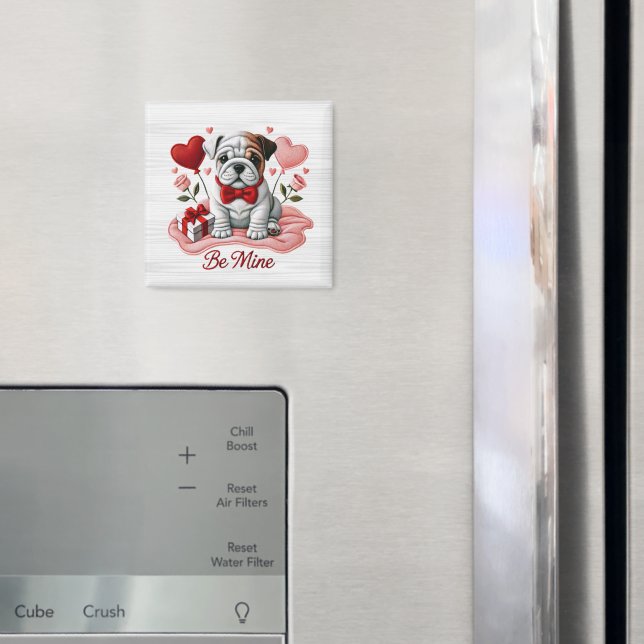 Var min Valentine English Bulldog Magnet (In Situ (Fridge))