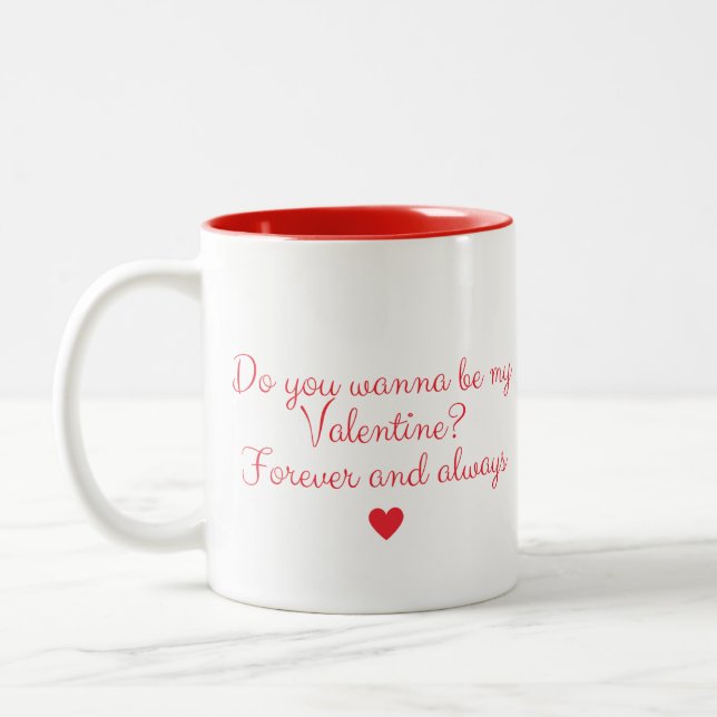 Var min Valentine? Forever & Alltid Romantic mugg (Vänster)