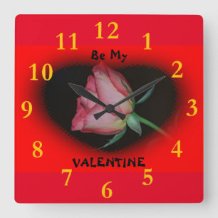 Var min Valentine Fyrkantig Klocka