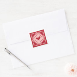 Var min Valentine Fyrkantigt Klistermärke