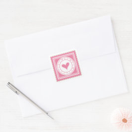 Var min Valentine Fyrkantigt Klistermärke
