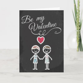 Var min Valentine Gay Chalkboard ThBäste Helgkort