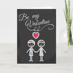 Var min Valentine Gay Chalkboard ThBäste Helgkort