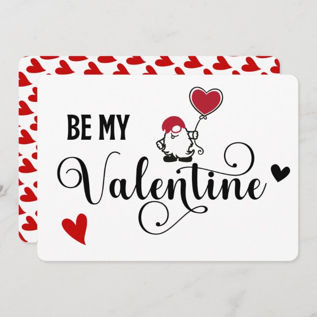 Var min Valentine Gnome Julkort (Fram/baksida)