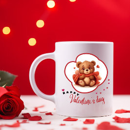 Var min Valentine? - Heartwarming Symphony Två-Tonad Mugg