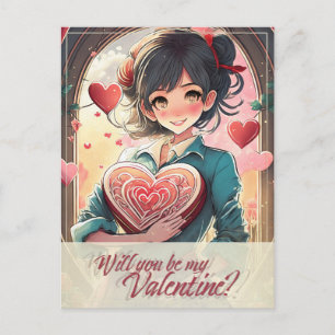 Var min Valentine i Manga Stil 31470 Helg Vykort