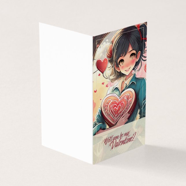 Var min Valentine i Manga Stil 31470 Kort (Utsida)