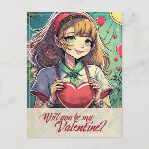Var min Valentine i Manga Stil 33419 Helg Vykort