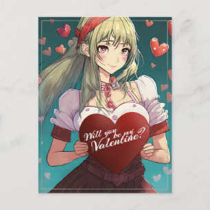 Var min Valentine i Manga Stil 33893 Helg Vykort