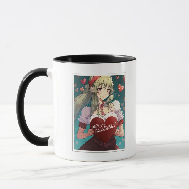 Var min Valentine i Manga Stil 33893 Mugg (Vänster)