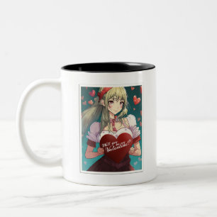 Var min Valentine i Manga Stil 33893 Två-Tonad Mugg
