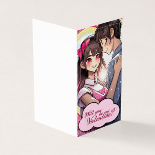 Var min Valentine i Manga Stil 58477 Kort