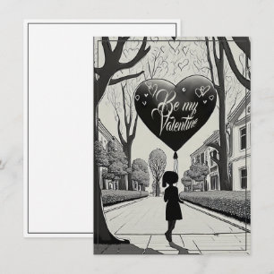 Var min Valentine i Manga Stil Monochrome 1617