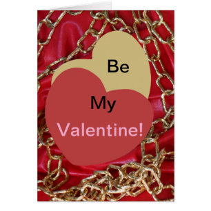 Var min Valentine Kärlek Hearts guld och rött vale OBS Kort