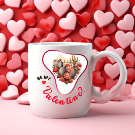 Var min Valentine? kärlek Två-Tonad Mugg