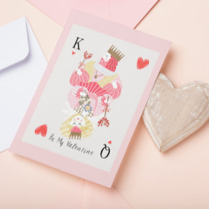 Var min Valentine Kung och drottning Tack Kort