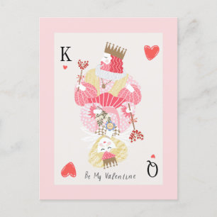 Var min Valentine Kung och drottning Vykort