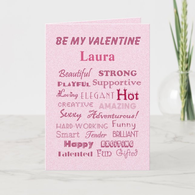 Var min Valentine Laura Ord från Pising Helgkort (Framsida)