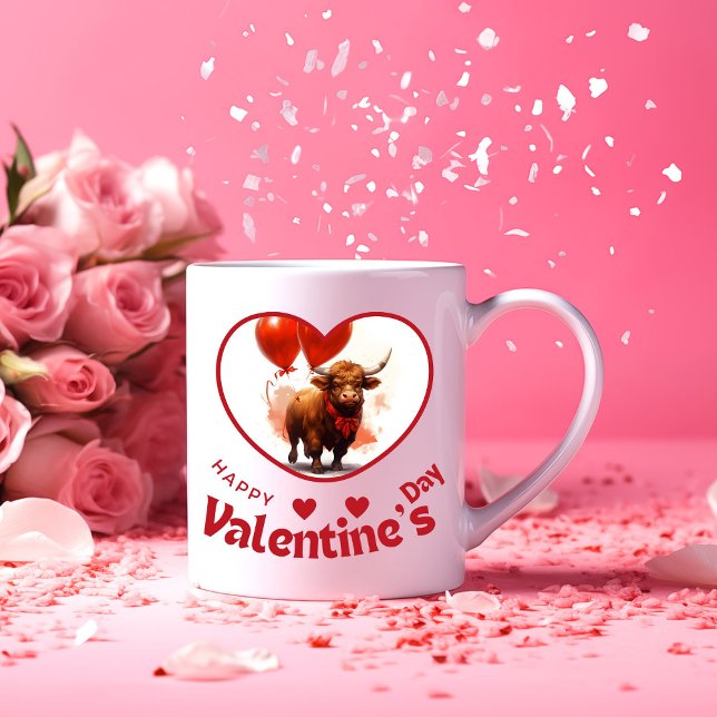 Var min Valentine? - Lovely United Två-Tonad Mugg (Skapare uppladdad)