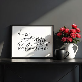 Var min Valentine Modern Calligraphy Valentine Art Poster